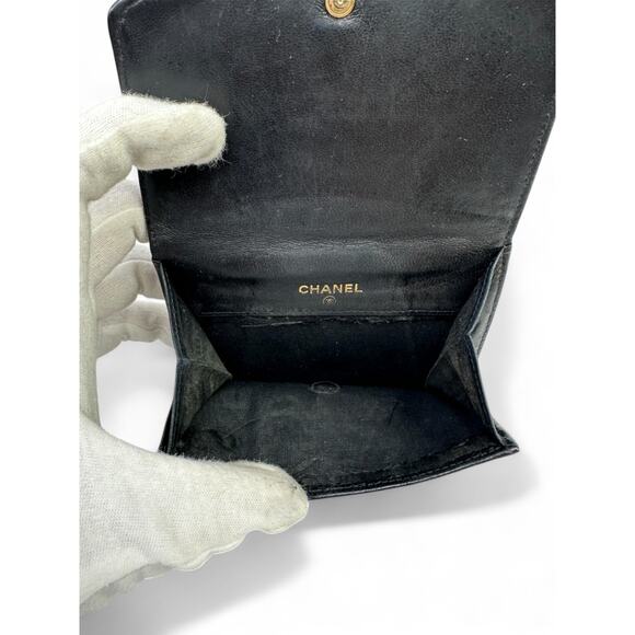 Chanel Vintage Y2K Timeless CC Flap Leather Trifold Wallet - Picture 6 of 7